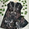 Black Micro Stretch Soft Silk Two Piece