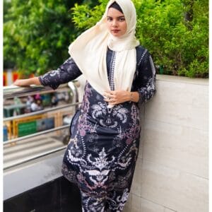Black Micro Stretch Soft Silk Two Piece