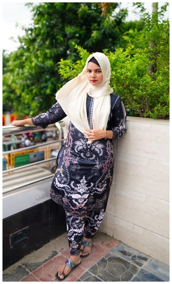 Black Micro Stretch Soft Silk Two Piece